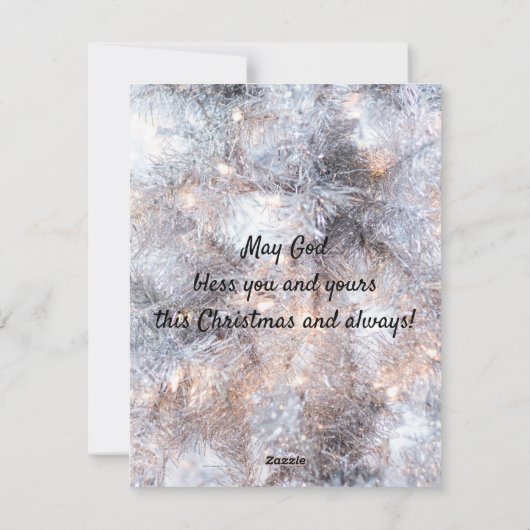 クリスマスカードオーナメントと引用文 シーズンカード (裏面)