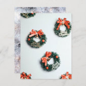 クリスマスカードオーナメントと引用文 シーズンカード (正面/裏面)