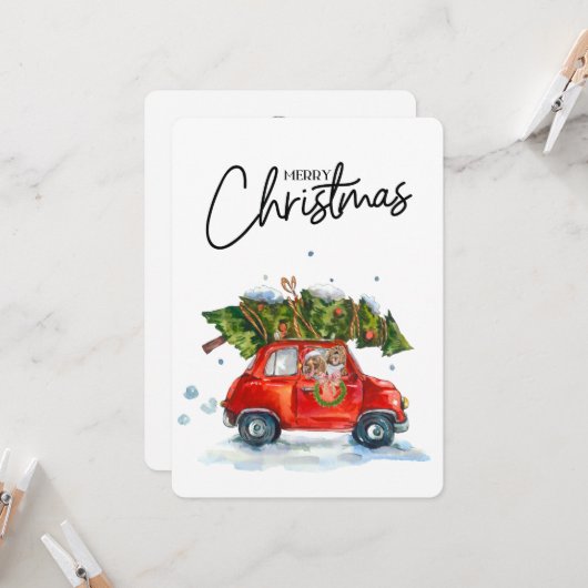 クリスマスカードカップと木 (正面/裏面インサイチュ)