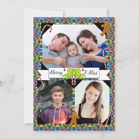 クリスマスカードキャンディーケーン&ジンジャーブレッドマンHAMbWG シーズンカード (正面)