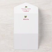 クリスマスカードクラシックレシピ写真クリスマス オールインワン招待状 (外側)