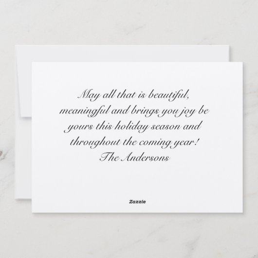 クリスマスカードクラフト紙素朴なデザイン猫 シーズンカード (裏面)