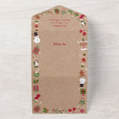 クリスマスカードコラージュレシピ写真クリスマス オールインワン招待状 (外側)