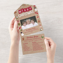 クリスマスカードコラージュレシピ写真クリスマス