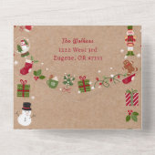 クリスマスカードコラージュレシピ写真クリスマス オールインワン招待状 (裏面)