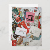 クリスマスカードコラージュ ポストカード (正面/裏面)