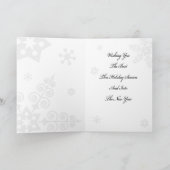 クリスマスカードゴールデンイエロースノーフレーク シーズンカード (内部)