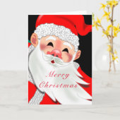 クリスマスカードサンタクロース – あなたのテキスト – 色 カード (黄色い花)