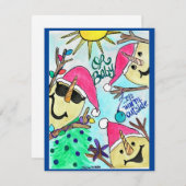 クリスマスカードサンディメンベビーイットアムアウトサイド シーズンカード (正面/裏面)