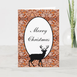 クリスマスカードジンジャーブレッドCookie/Stag シーズンカード