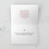 クリスマスカードチョコレートラブラドール – 詩と赤 シーズンカード (内部)