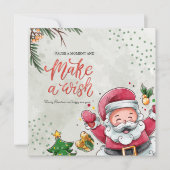 クリスマスカードテンプレート、ヴィンテージクリスマサンタ シーズンカード (正面)