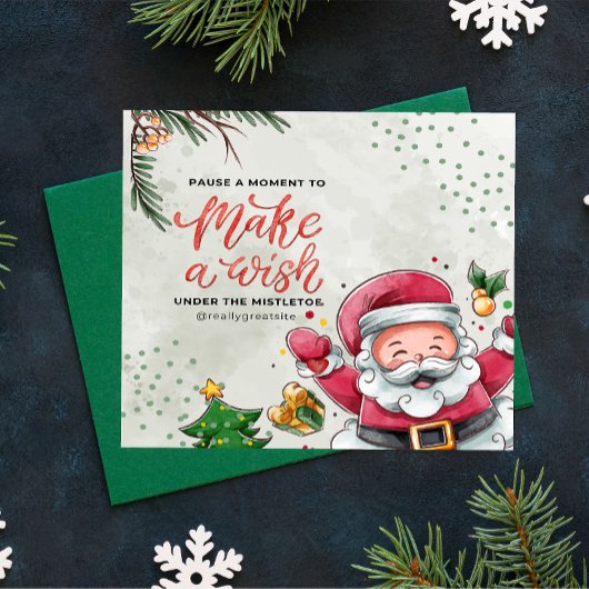 クリスマスカードテンプレート、ヴィンテージクリスマサンタ シーズンカード