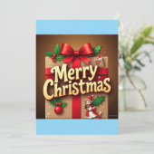 クリスマスカードデザイン メリークリスマス シーズンカード (スタンド正面)