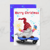 クリスマスカードハッピースカー格言とギフト (正面/裏面)