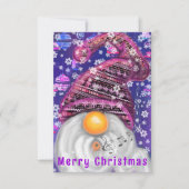 クリスマスカードハッピーソング格言インパープルハット (正面)