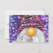 クリスマスカードハッピーソング格言インパープルハット (裏面)