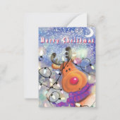 クリスマスカードハッピートインデナー ノートカード (正面)