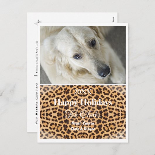 クリスマスカードヒョウ写真はがき – HAMbWG シーズンポストカード (正面/裏面)