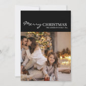 クリスマスカードファミリーフォトクリスマスホリデー 招待状 (正面)