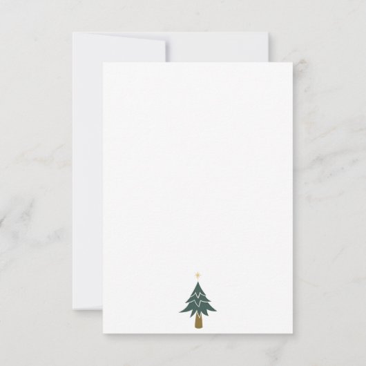 クリスマスカードファミリーフォトグリーンホリデー サンキューカード (裏面)