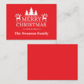 クリスマスカードフラットカード ノートカード (正面/裏面)