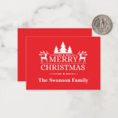 クリスマスカードフラットカード ノートカード (正面/裏面インサイチュ)