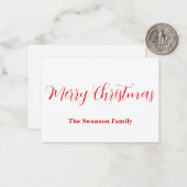クリスマスカードフラットカード ノートカード (正面/裏面インサイチュ)