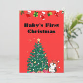 クリスマスカードベビーの初めてのクリスマス シーズンカード (スタンド正面)