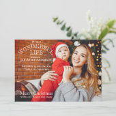 クリスマスカードベビー発表写真 招待状 (スタンド正面)