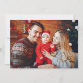 クリスマスカードベビー発表写真 招待状 (裏面)