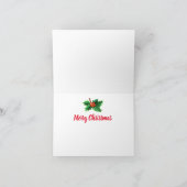 クリスマスカードホリー&ベリーピースデザイン シーズンカード (内部)