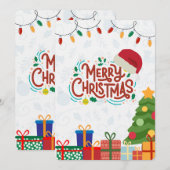 クリスマスカードホワイト両面 シーズンカード (正面/裏面)