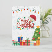 クリスマスカードホワイト両面 シーズンカード (スタンド正面)