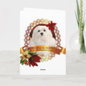 クリスマスカードマルチーズのスノードロップ シーズンカード (裏面)