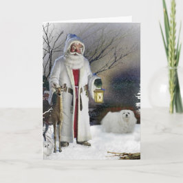 クリスマスカードマルチーズのスノードロップ シーズンカード