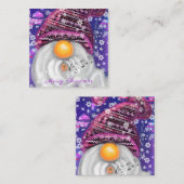 クリスマスカードミュージカル格言インパープルハット ノートカード (正面/裏面)