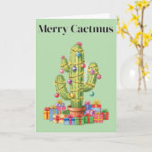 クリスマスカードメリー- Cactmus カード (黄色い花)