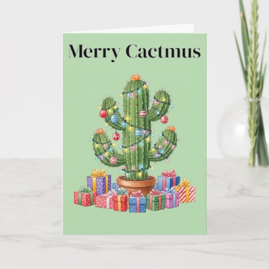 クリスマスカードメリー- Cactmus カード (正面)