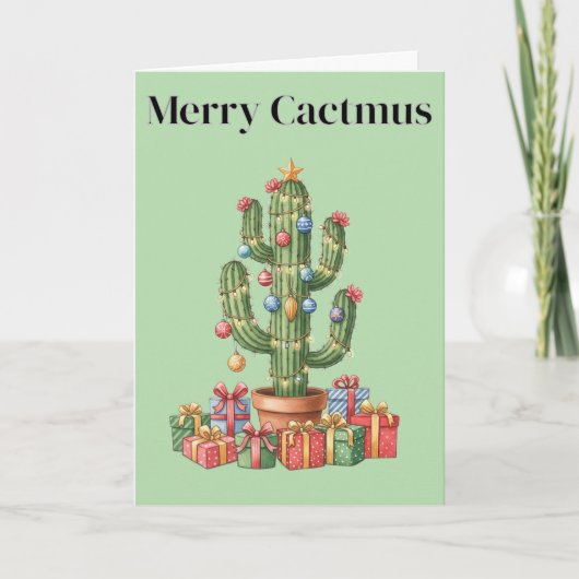 クリスマスカードメリー- Cactmus カード (正面)