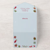 クリスマスカードレシピコラージュ写真クリスマス オールインワン招待状 (外側)