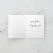 クリスマスカード伝統的；クリスマスツリー カード (内部)