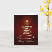 クリスマスカード伝統的；クリスマスツリー カード (黄色い花)