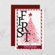 クリスマスカード初めてのクリスマス