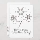 クリスマスカード刺繍クロスステッチ裁縫 シーズンカード (正面/裏面)