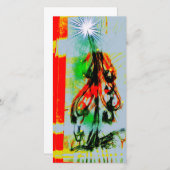 クリスマスカード壮大なクリスマスツリー シーズンカード (正面/裏面)