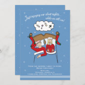 クリスマスカード妊娠のお知らせ – ブロンド シーズンカード (正面/裏面)