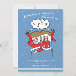 クリスマスカード妊娠の告知 – ブルネット シーズンカード