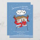 クリスマスカード妊娠の告知 – ブルネット シーズンカード (正面/裏面)