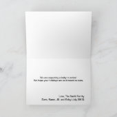 クリスマスカード妊娠の発表 シーズンカード (内部)